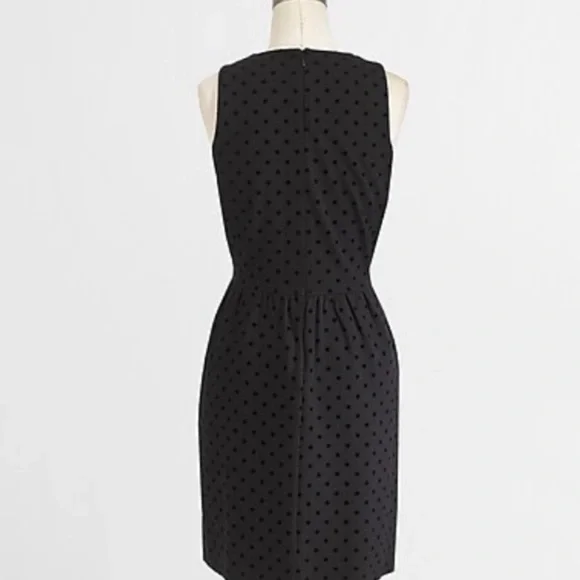 J.Crew Sleeveless Velvet Polka Dot Dress - Picture 2 of 11